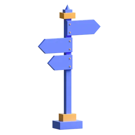 Direction Board 3D Illustration