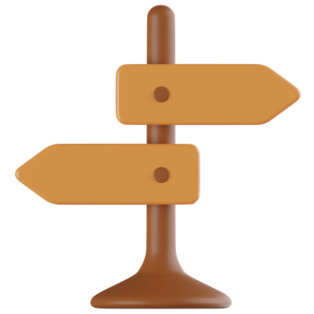 Direction Board 3D Icon