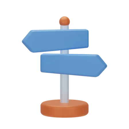 Direction Board 3 D Navigation 3D Icon