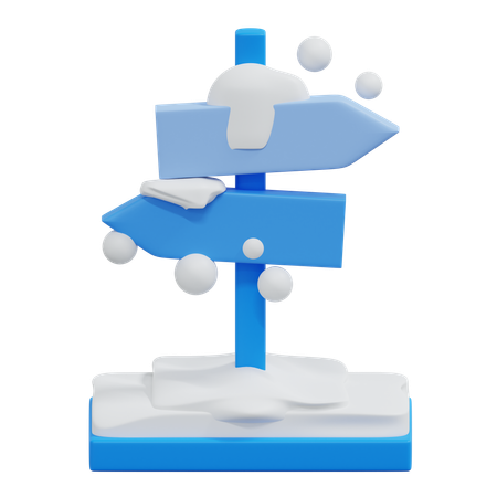 Direction enneigée  3D Icon