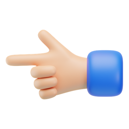 Direction Hand Gesture  3D Icon