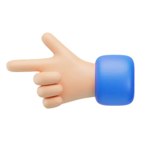 Direction Hand Gesture  3D Icon