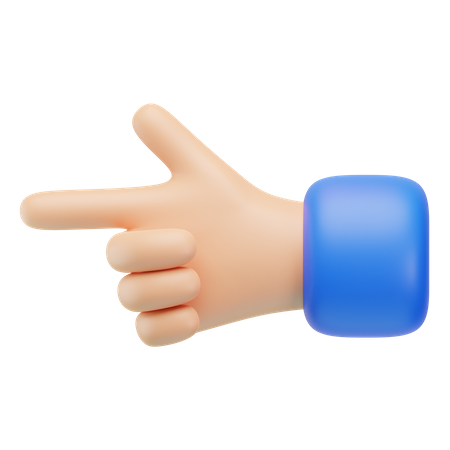 Direction Hand Gesture 3D Icon