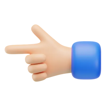 Direction Hand Gesture 3D Icon