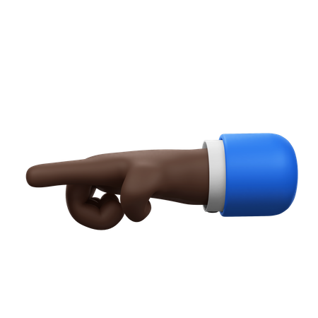 Direction Pointing Hand Gesture  3D Icon