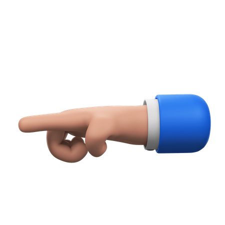 Direction Pointing Hand Gesture  3D Icon