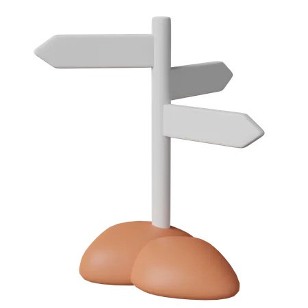 Direction road signs  3D Icon