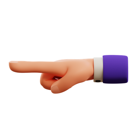 Direction showing hand gesture  3D Icon