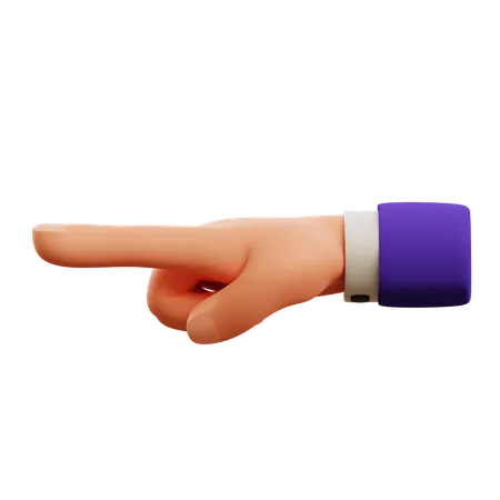 Direction showing hand gesture  3D Icon