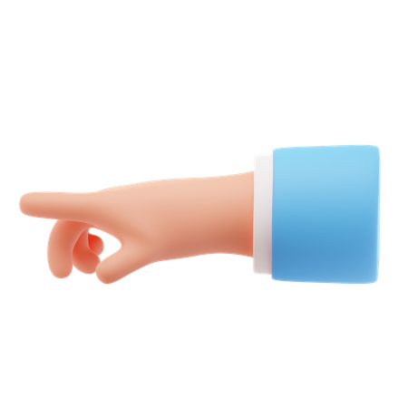 Direction showing hand gesture  3D Icon