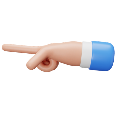 Direction Showing Hand Gesture  3D Illustration