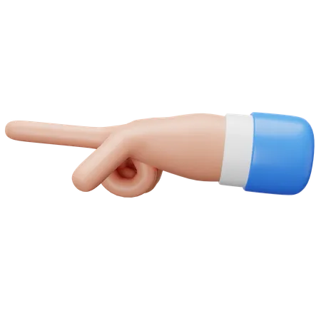 Direction Showing Hand Gesture  3D Illustration