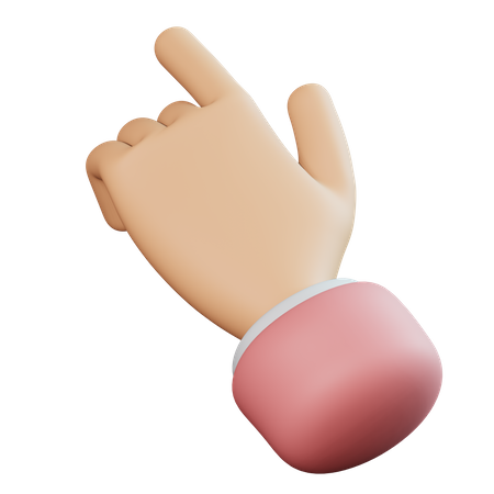 Direction Showing Hand Gesture 3D Icon