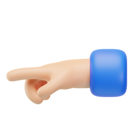 Direction Showing Hand Symbol  3D Icon