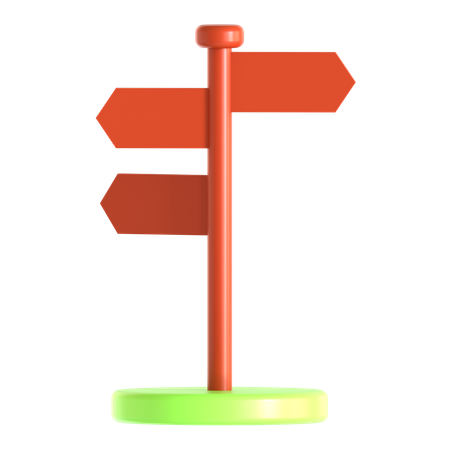 Direction Sign  3D Icon