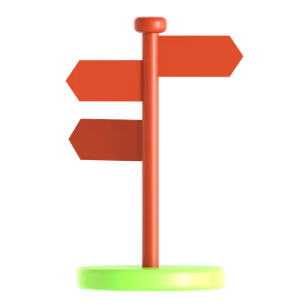 Direction Sign  3D Icon