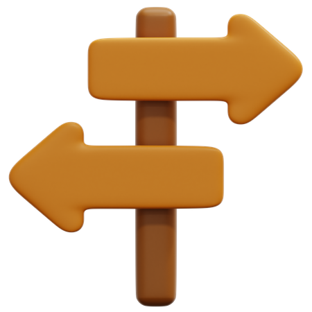 Direction Sign  3D Icon