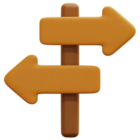 Direction Sign  3D Icon