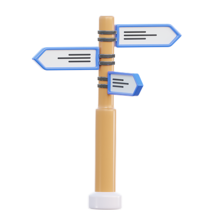 Direction Sign  3D Icon