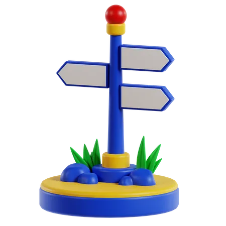 Direction Sign 3D Icon