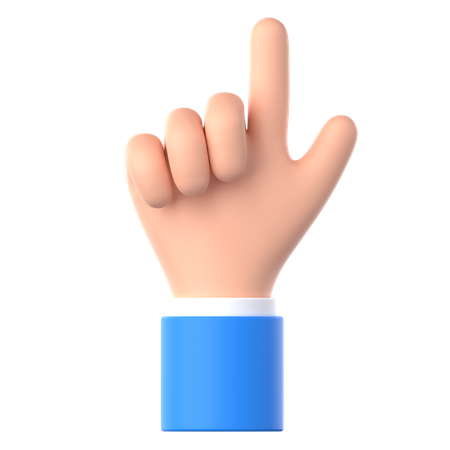 Geste de la main vers le haut  3D Icon
