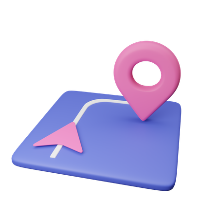 Directional Map  3D Illustration