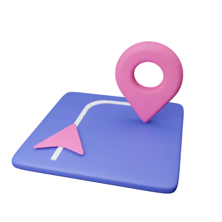 Directional Map  3D Illustration