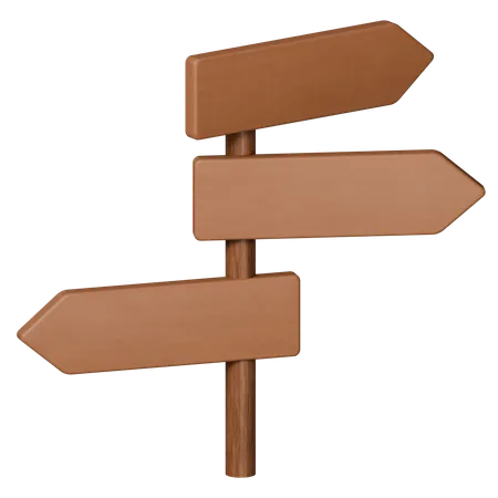 Directional Sign  3D Icon