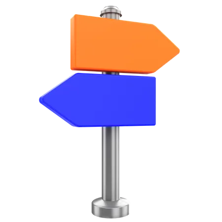 Directional Sign 3D Icon