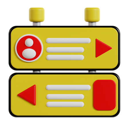 Directions Board  3D Icon