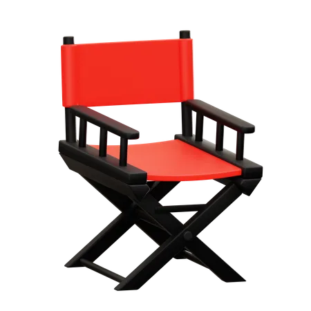 3 D Illustration Of Directors Chair 3D Icon