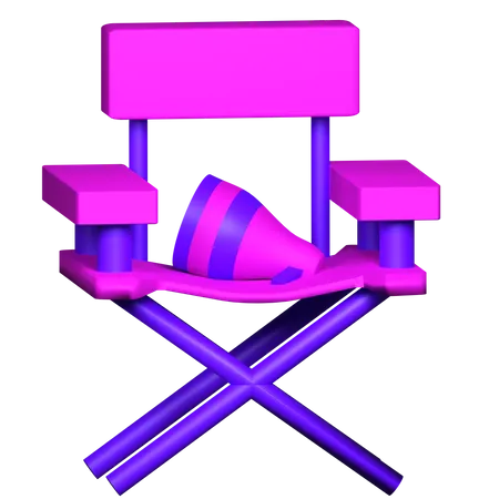 Director Chair 3D Illustration