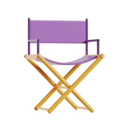 3 D Icon Of Cinema Film Directors Chair 3D Icon