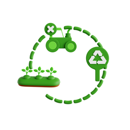 Direktsaat in der Landwirtschaft  3D Icon
