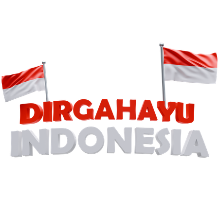 Dirgahayu Indonesia  3D Icon