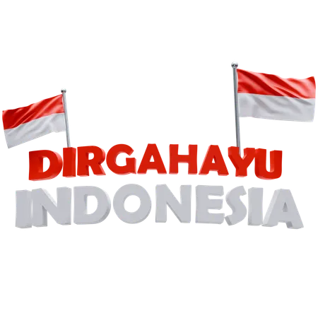 Dirgahayu Indonesia  3D Icon