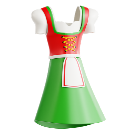 Dirndl Dress  3D Icon