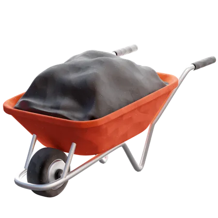 Dirt Cart Agriculture 3 D Icon 3D Icon