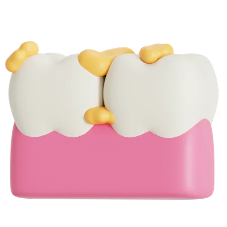 Dirty Teeth With Food 3D Icon