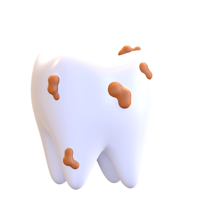 Dirty Tooth 3D Illustration