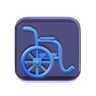 disability 3d illustration