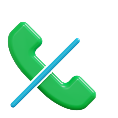 Disable Call  3D Illustration