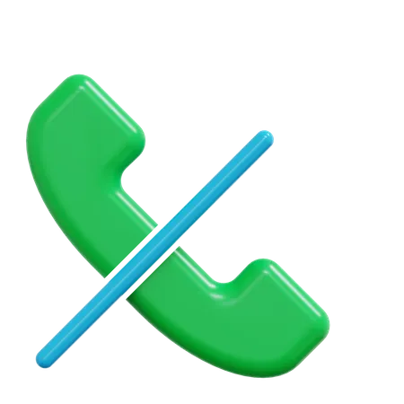 Disable Call  3D Illustration