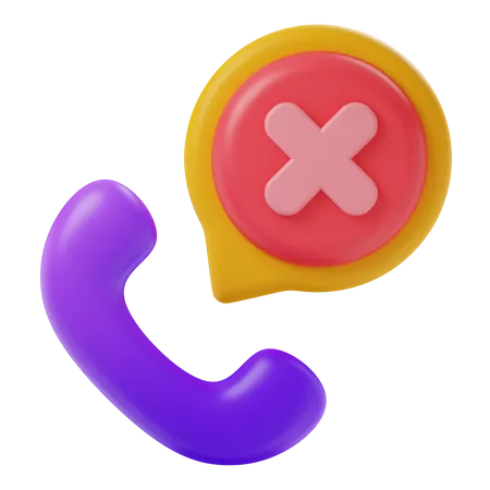 Disabled call  3D Icon