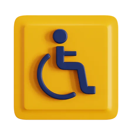 Disabled Sign  3D Icon