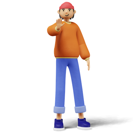 Disagreement Young man  3D Icon