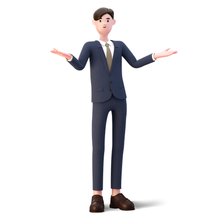 Disappointed businessman 3D Illustration