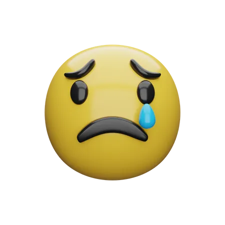 Disappointed Emoji 3D Illustration