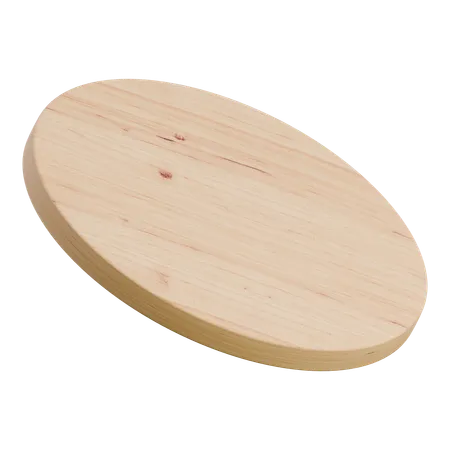 Disc Wooden Abstract Shape  3D Icon