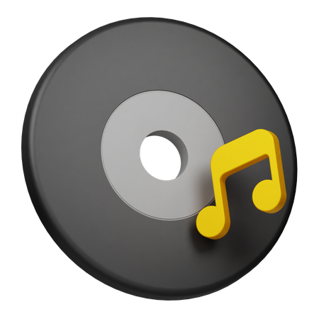 Disco de música  3D Icon